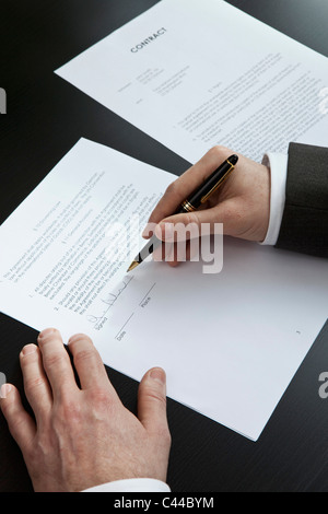 Lease-Signatur Stockfoto