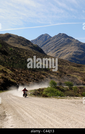 Motorrad auf dem Ufer von Loch Shiel während schottische sechs-Tage-Testversionen Fort William Stockfoto