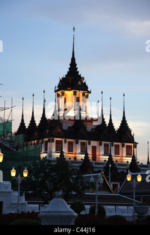 Loha Prasat Metall Palast in Bangkok Stockfoto