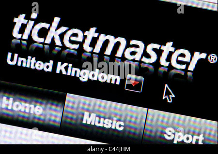 Nahaufnahme von Ticketmaster-Logo auf ihrer Website gesehen. (Nur zur redaktionellen Verwendung: print, TV, e-Book und redaktionelle Webseite). Stockfoto