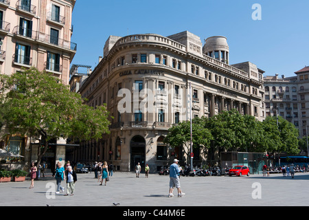 Plàca De La Seu, Barcelona, Spanien. Stockfoto