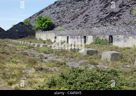 Ruiniert Gebäude in der Dinorwig Schiefer mir, Snowdonia, North Wales, UK Stockfoto