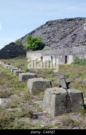 Ruiniert Gebäude in der Dinorwig Schiefer mir, Snowdonia, North Wales, UK Stockfoto