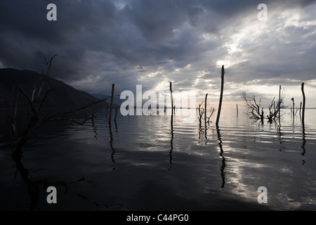 Impressionen vom Saltlake Lago Enriquillo, Independencia Provinz, Dominikanische Republik Stockfoto