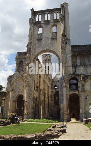 Jumi Abtei von Saint-Pierre in Haute-Normandie, Departement Seine-Maritime, Frankreich Stockfoto