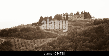 Weingut Castello d ' Avola in der Nähe von Radda in Chianti, Toskana, Italien Stockfoto