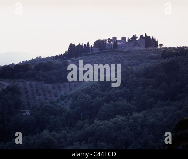 Weingut Castello d ' Avola in der Nähe von Radda in Chianti, Toskana, Italien Stockfoto