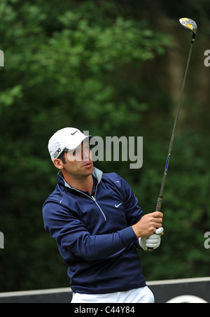 Professional Golfer Paul Casey in Aktion Stockfoto