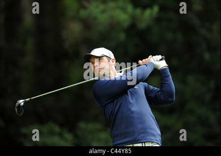 Professional Golfer Paul Casey in Aktion Stockfoto