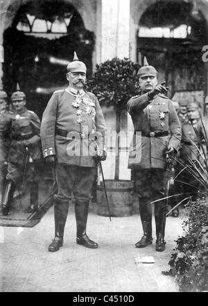 Paul von Beneckendorff Und von Hindenburg mit Erich Ludendorff, 1917 Stockfoto