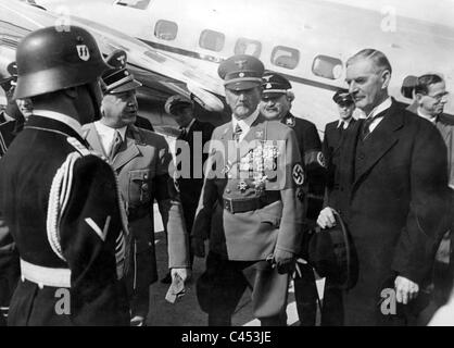 Franz Ritter von Epp und Neville Chamberlain in München, 1938 Stockfoto