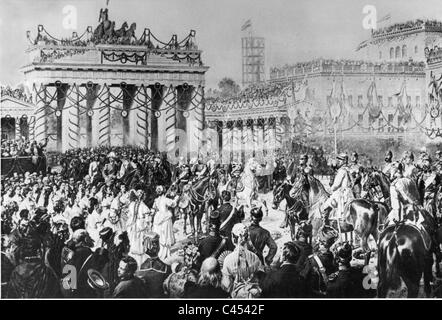 Siegesparade in Berlin nach dem deutsch-französischen Krieg 1871 Stockfoto