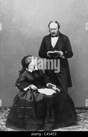 Queen Sie Victoria mit ihrem Mann Albert von Sachsen-Coburg und Gotha Stockfoto