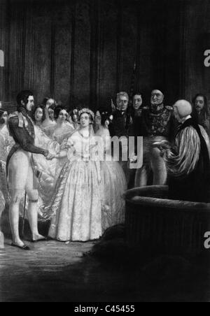 Hochzeit von Königin Victoria und Prinz Albert von Sachsen-Coburg und Gotha Stockfoto