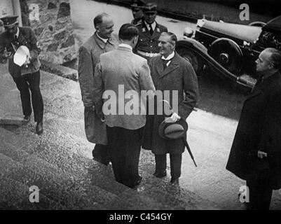 Chamberlain und Hitler, 1938 Stockfoto