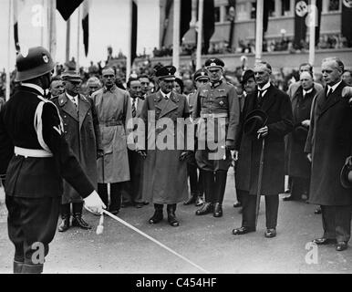 Abschied von Chamberlain nach der Münchner Konferenz 1938 Stockfoto