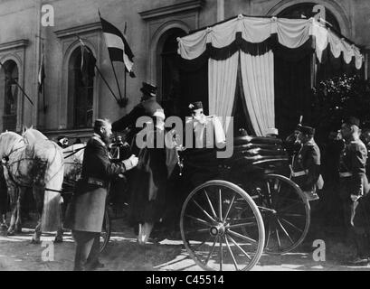 Kaiser Franz Joseph besuchte ich Kaiser Nikolaus II St. Petersburg, 1897 Stockfoto