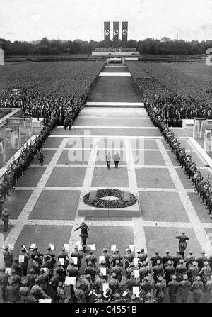 Hitler und Rohm im Gedenken an die Toten während der Reichsparteitag, 1933 Stockfoto