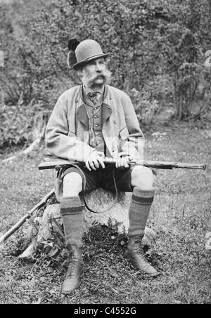 Kaiser Franz Joseph als Jäger um 1900 Stockfoto