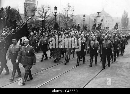 Adolf Hitler, Hermann Göring, Julius Streicher, Hermann Kriebel auf 09.11.1933 in München Stockfoto