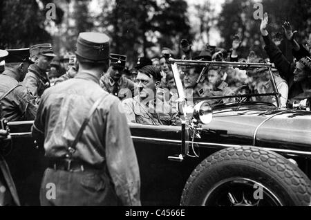 Hitler im Auto, in Bad Harzburg, 1931 Stockfoto