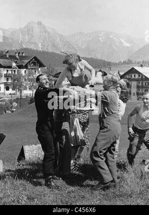 Soldaten im Heimaturlaub, 1943 Stockfoto