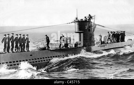 U-47 unter Guenther Prien nach der Rückkehr von einer Patrouille, 1939 Stockfoto