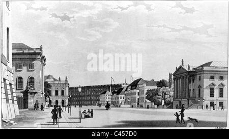 Opernplatz in Berlin, um 1830 Stockfoto