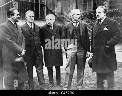 Grandi, Henry Stimson, Briand, Ramsay MacDonald und Tardieu der Marine bei Konferenz in London, 1930 Stockfoto