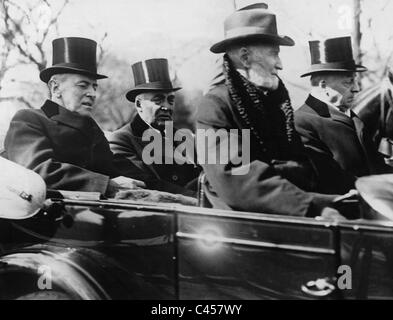 Woodrow Wilson, Harding, Joe Cannon und Philander C. Knox, 1921 Stockfoto