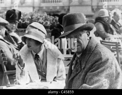 Maurice Maeterlinck mit Georgette Leblanc, 1928 Stockfoto