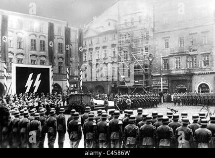 Vereidigung der neuen Rekruten der Waffen-SS, 1940 Stockfoto