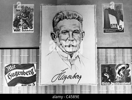 Plakat von Alfred Hugenberg, 1932 Stockfoto
