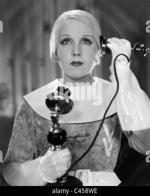 Anny Ondra am Telefon, 1934 Stockfoto