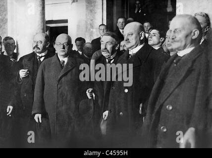 Hans Luther, Gustav Stresemann und Aristide Briand in Genf, 1926 Stockfoto