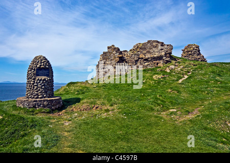 Duntulm Burgruine im nördlichen Teil der Halbinsel Trotternish in der Insel Skye in Schottland Stockfoto