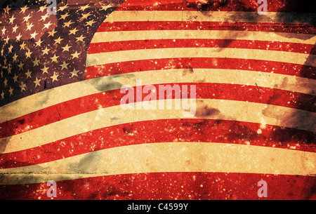 Grunge Illustration - Flagge der USA Stockfoto