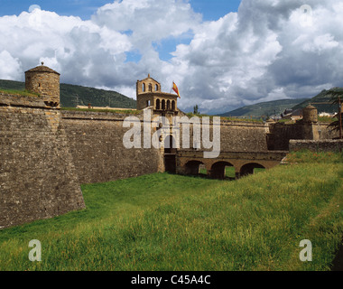 Spanien. Aragon. Jaca. Zitadelle. Erbaut während der Herrschaft von Philipp II. 16. Jahrhundert. Stockfoto