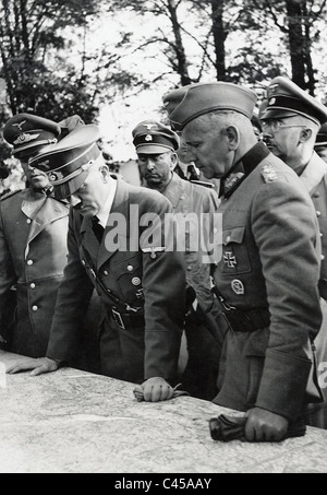Adolf Hitler mit Generäle während dem Polenfeldzug 1939 Stockfoto