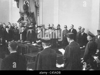 Carl Friedrich Goerdeler, Ulrich von Hassel, Joseph Wirmer vor dem Volksgerichtshof, 1944 Stockfoto