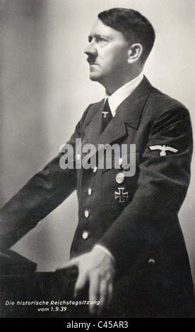 Hitler am Rednerpult während der Reichstagssitzung 09.01.1939 Stockfoto