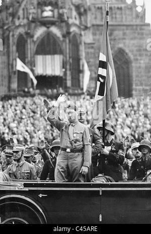 Adolf Hitler bei der Rallye Nürnberg, 1933 Stockfoto