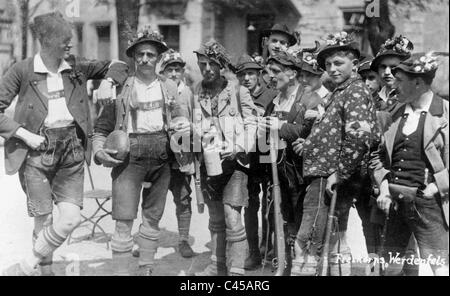 Das "Volunteer Corps von Werdenfels" nach dem Eintrag in München, 1919 Stockfoto