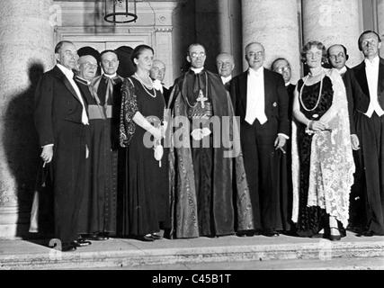 Heinrich Brüning mit Eugenio Pacelli in Rom, 1931 Stockfoto