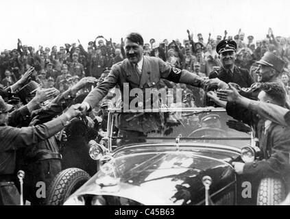 Adolf Hitler bei der Rallye Nürnberg, 1935 Stockfoto