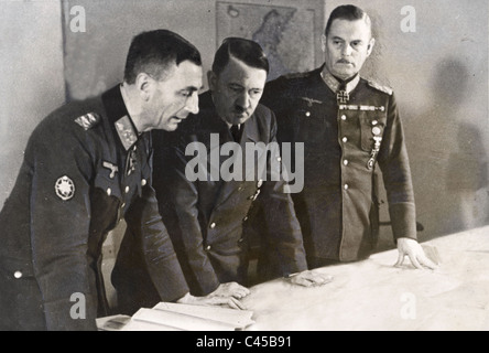 Adolf Hitler, Eduard Dietl und Wilhelm Keitel, 1941 Stockfoto