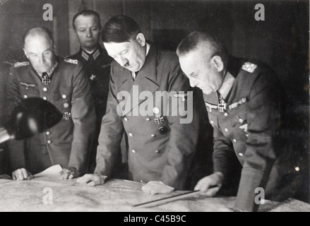 Adolf Hitler, Walther von Brauchitsch, Franz Halder, 1941 Stockfoto