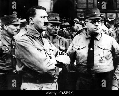 Hitler und SS Führungsmitglied Frenzen in Bad Harzburg, 1931 Stockfoto