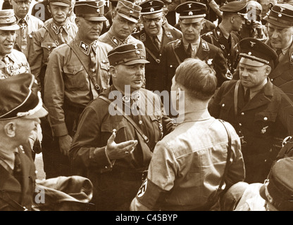 Adolf Hitler und Ernst Roehm auf der Nürnberger Rally 1933 Stockfoto