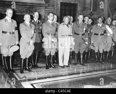 Hess und Mussolini, 1937 Stockfoto